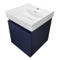 Floating Small Bathroom Vanity, Modern, Blue, 18